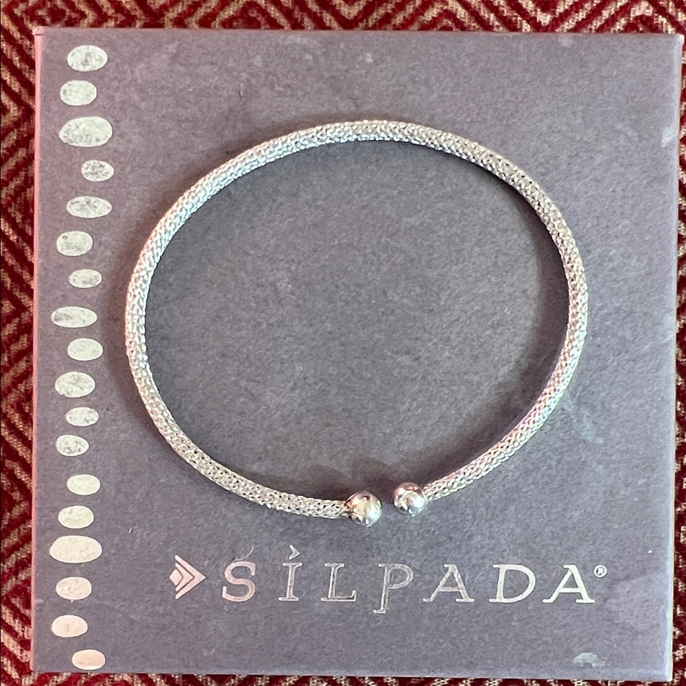 Silpada Silver Textured Bracelet